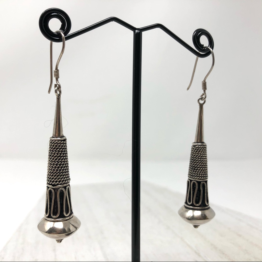 Sterling Silver Bali Design Earrings, Nwot